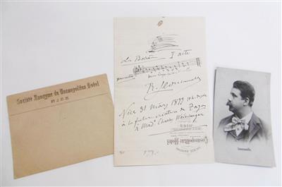 Leoncavallo, Ruggero, - Autographen, Handschriften, Urkunden