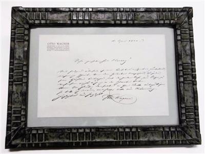 Wagner, Otto, - Autographs, manuscripts, certificates