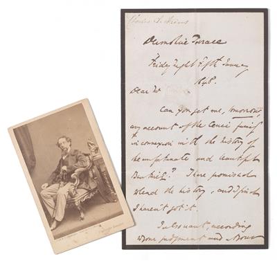 Dickens, Charles, - Autographs, manuscripts, certificates