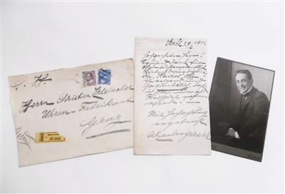 Girardi, Alexander, - Autographs, manuscripts, certificates