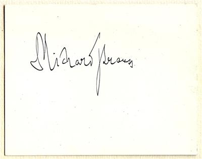 Strauss, Richard, - Autographen, Handschriften, Urkunden