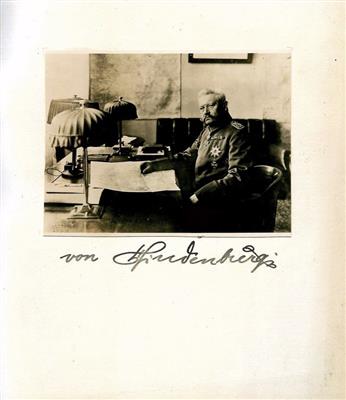 Hindenburg, Paul v., - Autographen, Handschriften, Urkunden