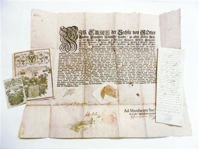 Karl VI., - Autographen, Handschriften, Urkunden
