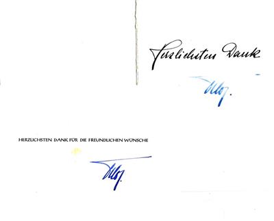 Otto von Habsburg, - Autogramy, rukopisy, papíry