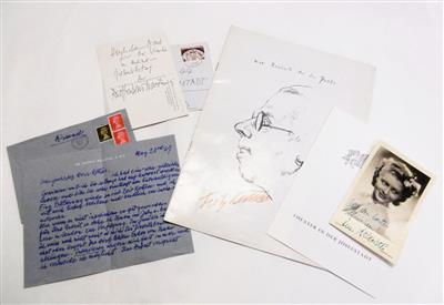 Schauspieler, - Autographs, manuscripts, certificates