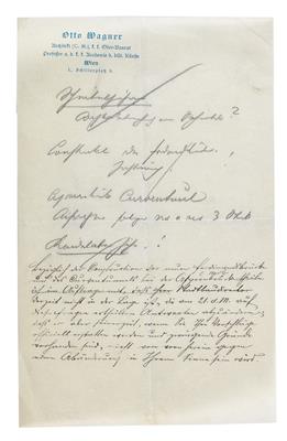 Wien, - Autographs, manuscripts, certificates