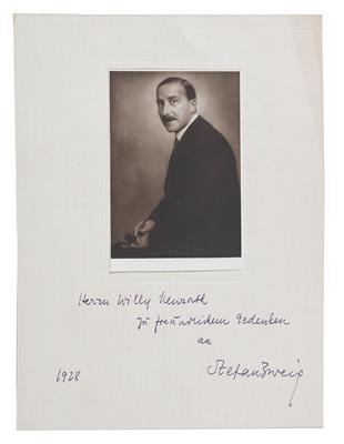 Zweig, Stefan, - Autographs, manuscripts, certificates