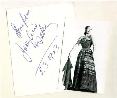 Baker, Josephine, - Autographen, Handschriften, Urkunden