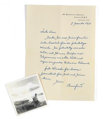 Freud, Anna, - Autographen, Handschriften, Urkunden