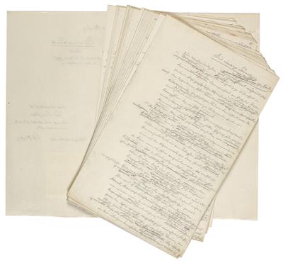 Ginzkey, Franz Karl, - Autogramy, rukopisy, papíry