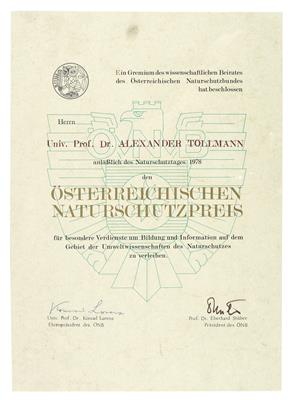 Tollmann, Alexander, - Autographen, Handschriften, Urkunden