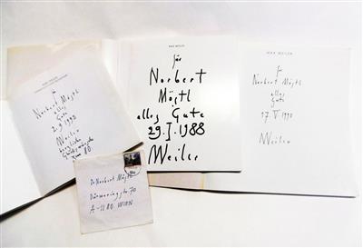 Weiler, Max, - Autographs, manuscripts, certificates