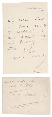 Wilde, Oscar, - Autographen, Handschriften, Urkunden