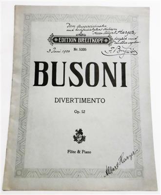 Busoni, Ferruccio, - Autogramy, rukopisy, papíry