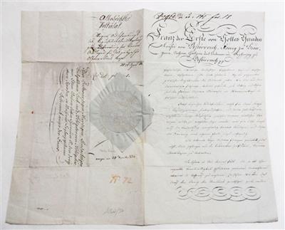 Franz I. (II.), - Autographs, manuscripts, certificates