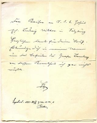 Franz Joseph I., - Autographs, manuscripts, certificates