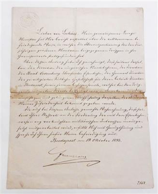 Franz Joseph I., - Autographs, manuscripts, certificates