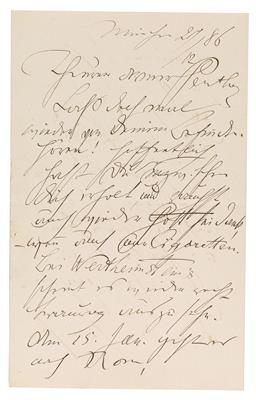 Lenbach, Franz v., - Autographs, manuscripts, certificates