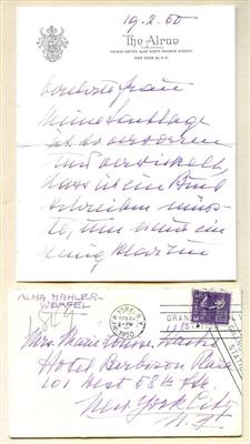 Mahler-Werfel, Alma, - Autogramy, rukopisy, papíry