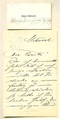 Makart, Hans, - Autographen, Handschriften, Urkunden