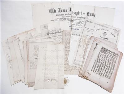 Österreich, - Autographs, manuscripts, certificates