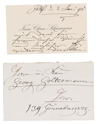 Schumann, Clara, - Autogramy, rukopisy, papíry