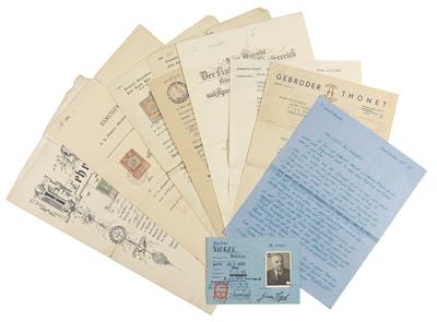 Siegel, Gustav, - Autographs, manuscripts, certificates