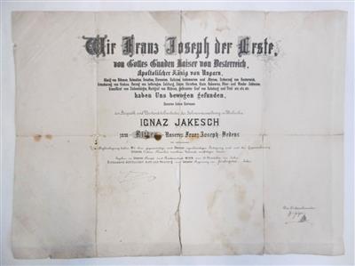 Franz Joseph I., - Autographen, Urkunden, Handschriften