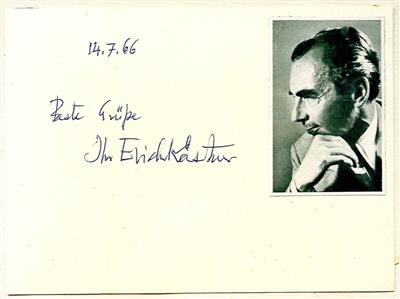 Kästner, Erich, - Autographs, manuscripts, certificates