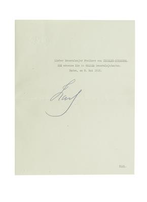 Karl I., - Autographen, Urkunden, Handschriften