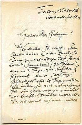 Kienzl, Wilhelm, - Autographen, Urkunden, Handschriften