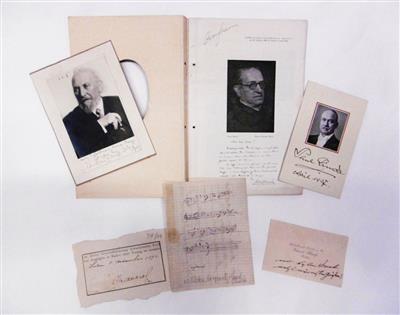 Komponisten, - Autographen, Urkunden, Handschriften