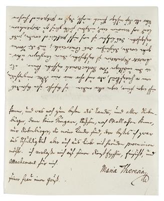 Maria Theresia, - Autographen, Urkunden, Handschriften