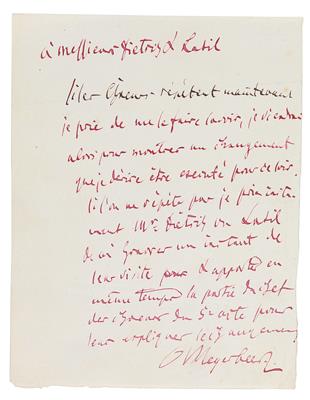 Meyerbeer, Giacomo, - Autographen, Urkunden, Handschriften