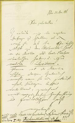Strauß, Eduard, - Autogramy, rukopisy, papíry