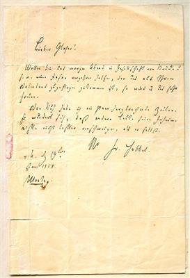 Hebbel, Friedrich, - Autographen, Handschriften, Urkunden