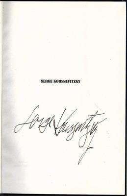Koussevitzky, Serge, - Autographs