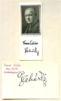 Lehár, Franz, - Autographen, Handschriften, Urkunden