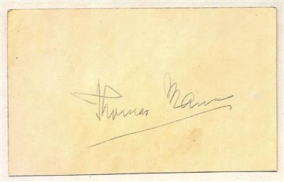 Mann, Thomas, - Autographen, Handschriften, Urkunden