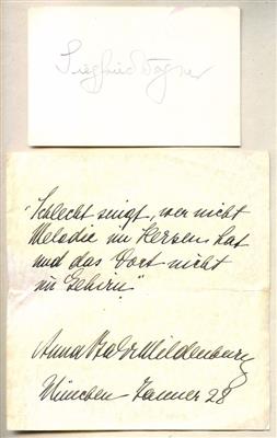 Wagner, Siegfried, - Autografi