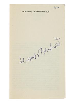 Bernhard, Thomas, - Autogramy, rukopisy, papíry