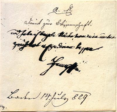 Franz I. (II.), - Autographen, Handschriften und Urkunden