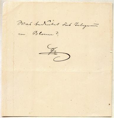 Franz Joseph I., - Autogramy, rukopisy, papíry