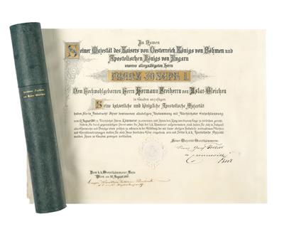 Franz Joseph I., - Autographen, Handschriften und Urkunden