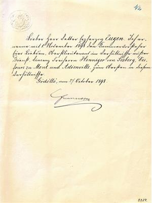 Franz Joseph I., - Autografi, manoscritti, atti