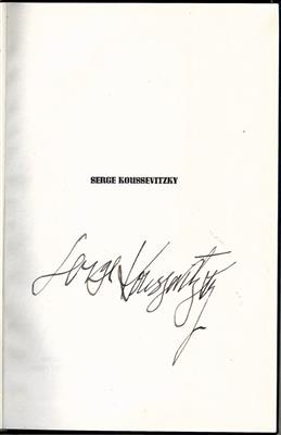 Koussevitzky, Serge, - Autographs, manuscripts, certificates