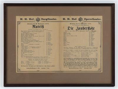 Opern- und Theateraushangzettel, - Autographs, manuscripts, certificates