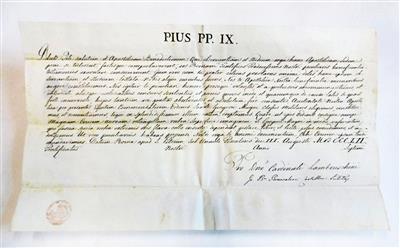 Pius IX., - Autogramy, rukopisy, papíry