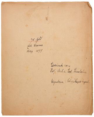 Samhaber, Edward, - Autographen, Handschriften und Urkunden