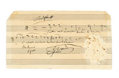 Verdi, Giuseppe, - Autogramy, rukopisy, papíry